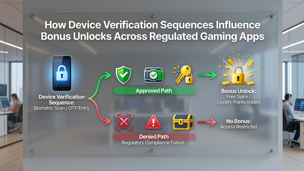Flow diagram of verification stages leading to bonus activation in gaming applications