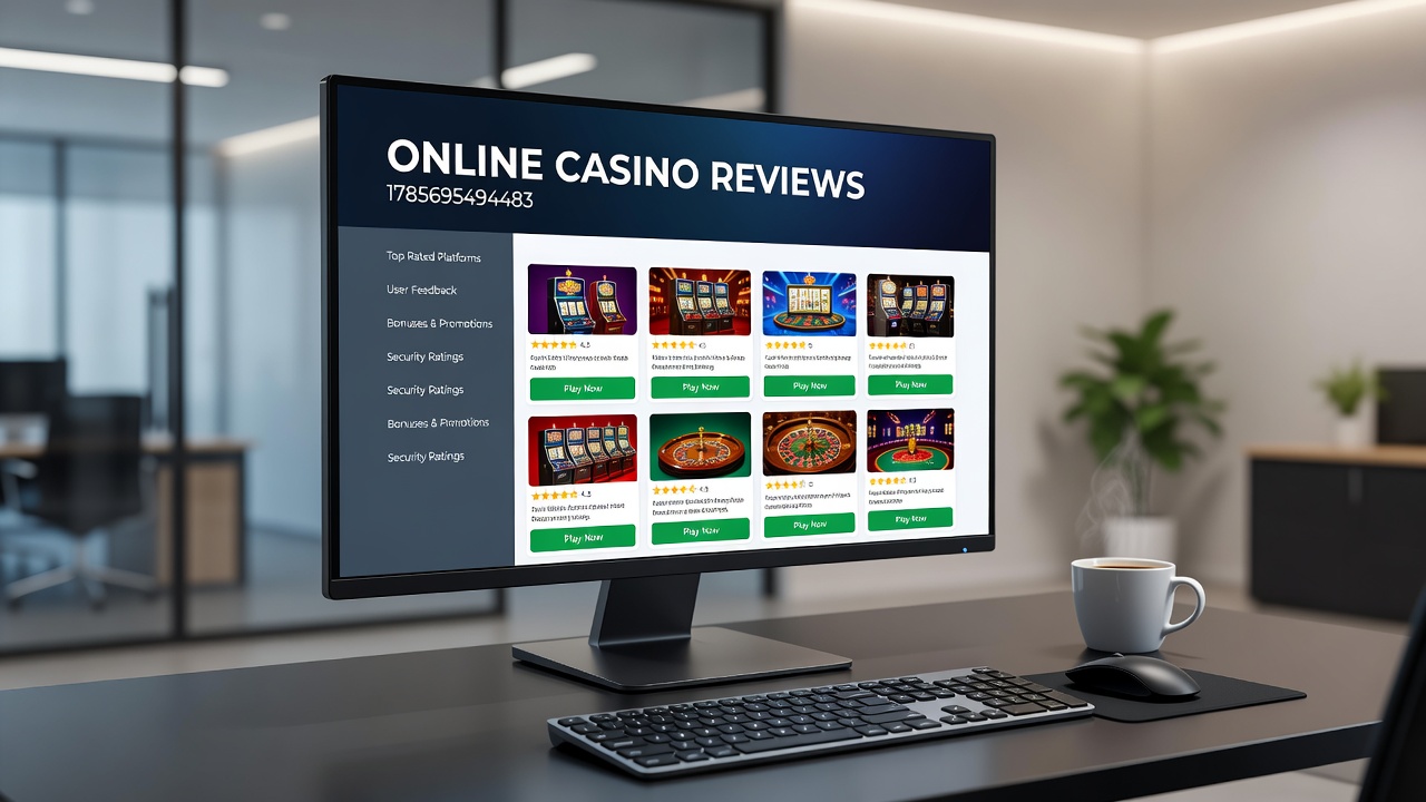 Analysts reviewing payout statistics and security certifications for multiple online casino sites