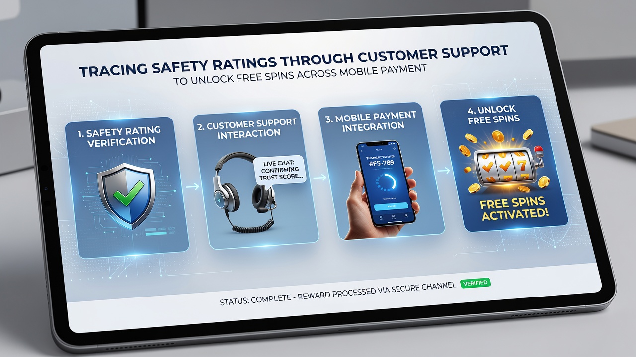 Mobile payment confirmation screen displaying safety rating badge next to free spins balance