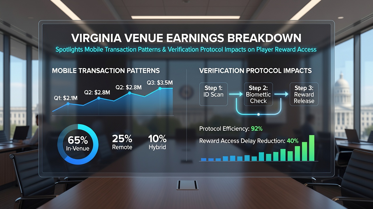 Virginia casino venue showing mobile transaction activity at gaming floors during peak hours in July 2026