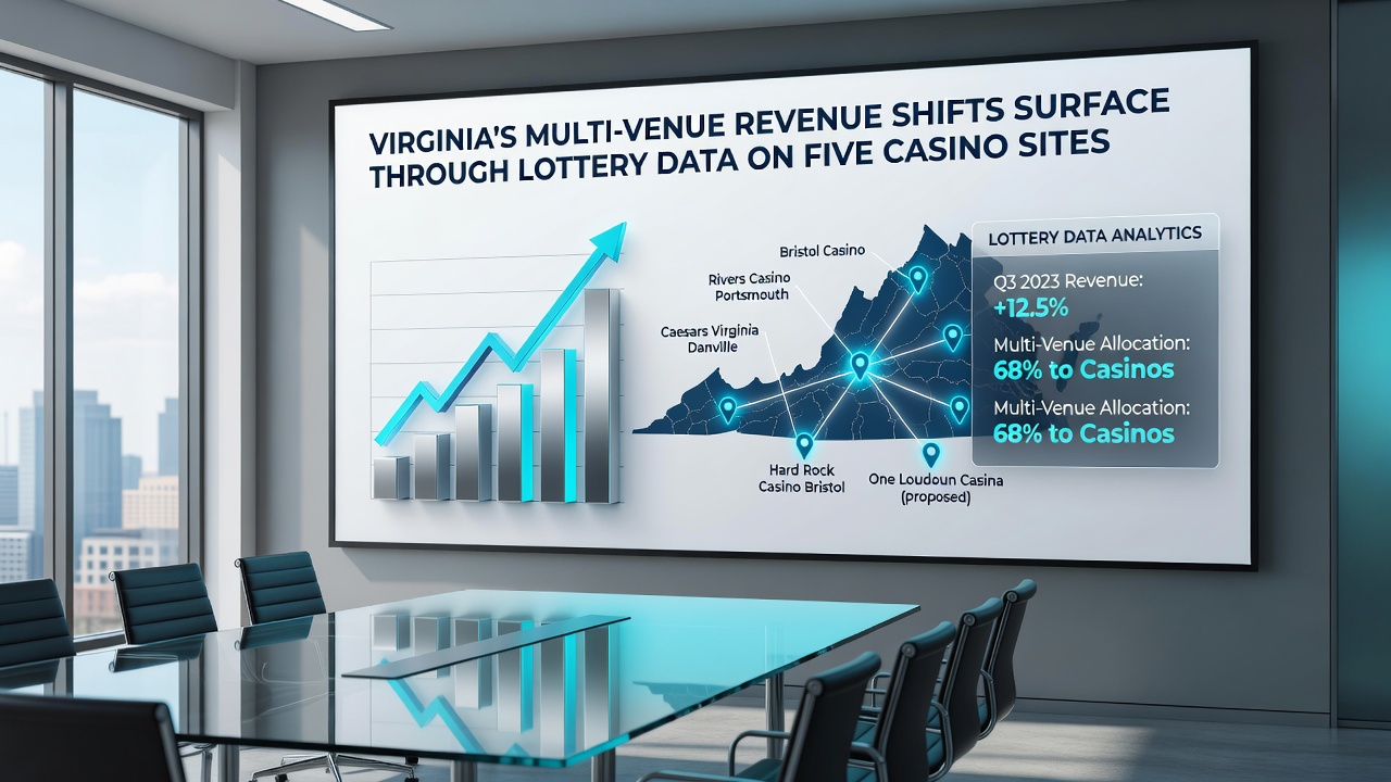 Detailed breakdown of monthly gaming revenue at Virginia casino venues